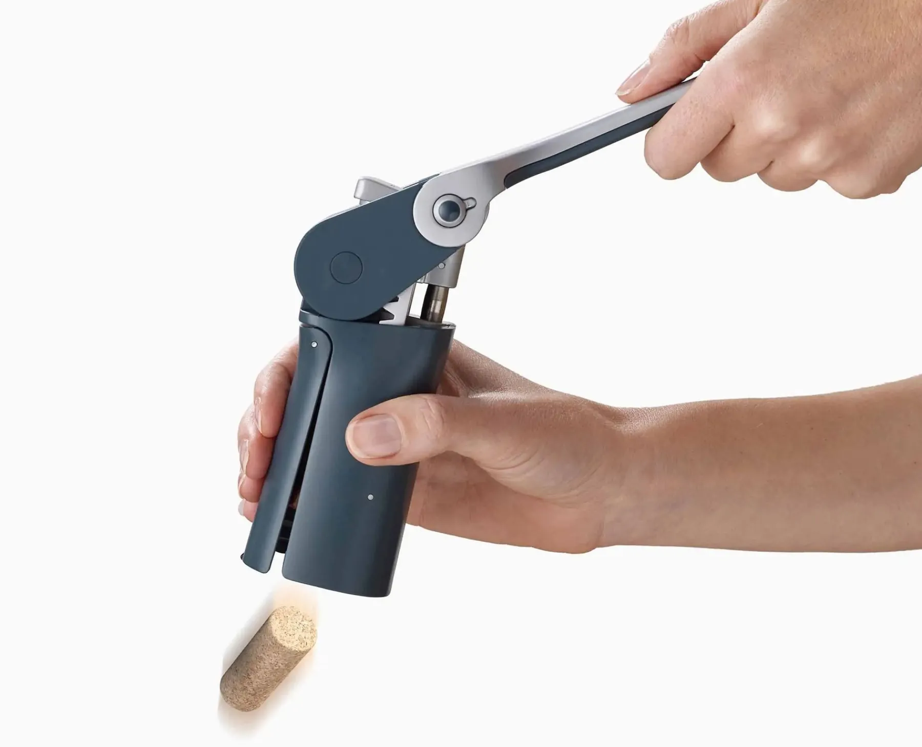 Kitchen Utensils & Gadgets-Joseph Joseph BarWise™ Compact Lever Corkscrew Blue
