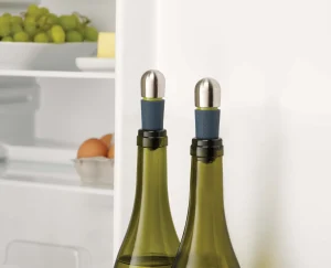 Kitchen Utensils & Gadgets-Joseph Joseph BarWise™ Twist-lock Wine Stoppers Blue