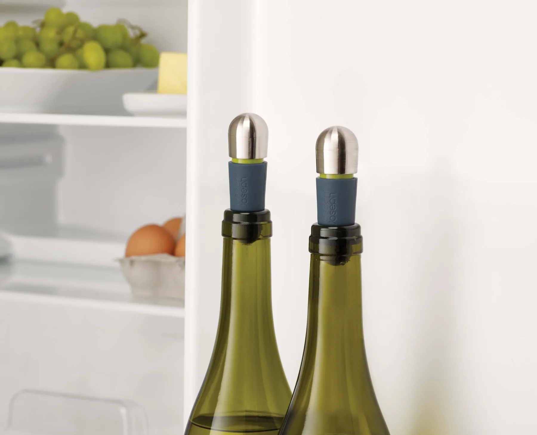 Kitchen Utensils & Gadgets-Joseph Joseph BarWise™ Twist-lock Wine Stoppers Blue