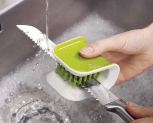 Dish Brushes & Scrubbers-Joseph Joseph BladeBrush™ Knife & Cutlery Cleaning Brush Green