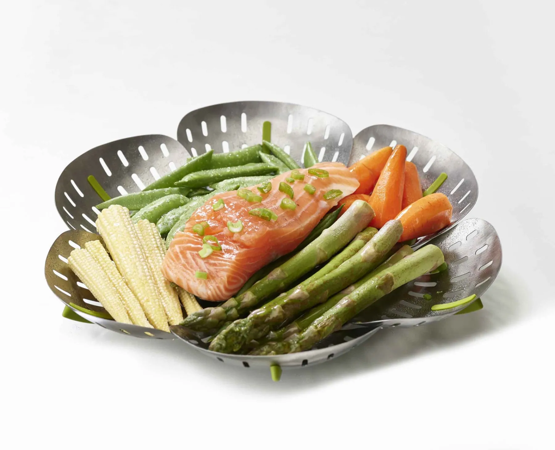 Kitchen Utensils & Gadgets-Joseph Joseph Bloom™ Folding Steamer Basket Stainless-steel