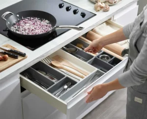 Kitchen Drawer Organizers-Joseph Joseph Blox™ 10-piece Drawer Organizer Set Gray