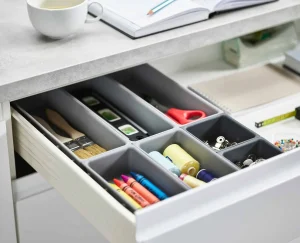 Kitchen Drawer Organizers-Joseph Joseph Blox™ 7-piece Drawer Organizer Set Gray