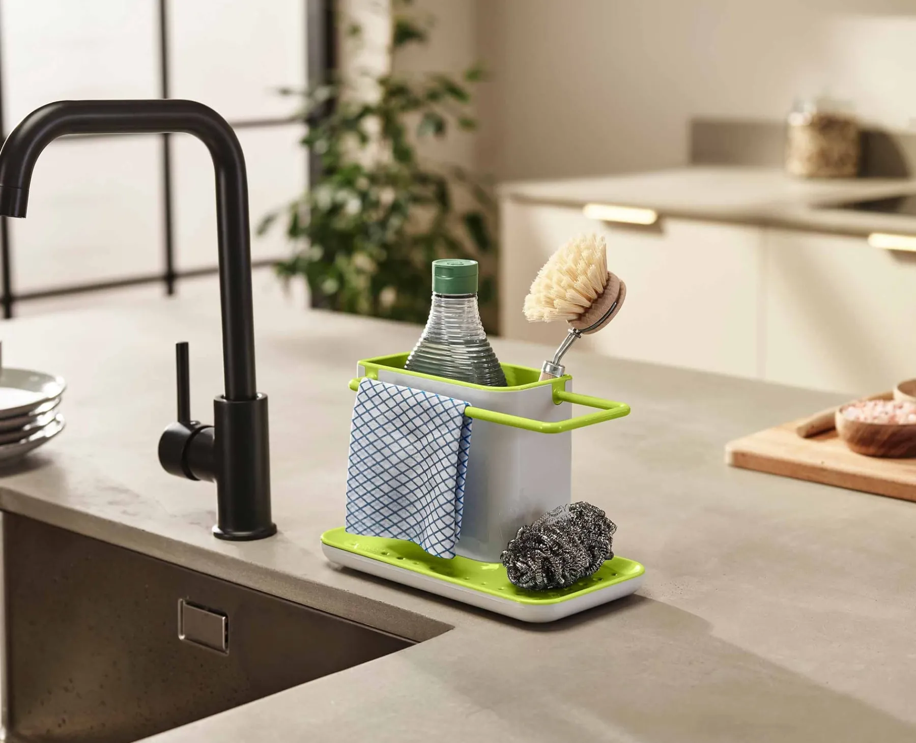 Sink Caddies & Accessories-Joseph Joseph Caddy™ Kitchen Sink Organiser Green