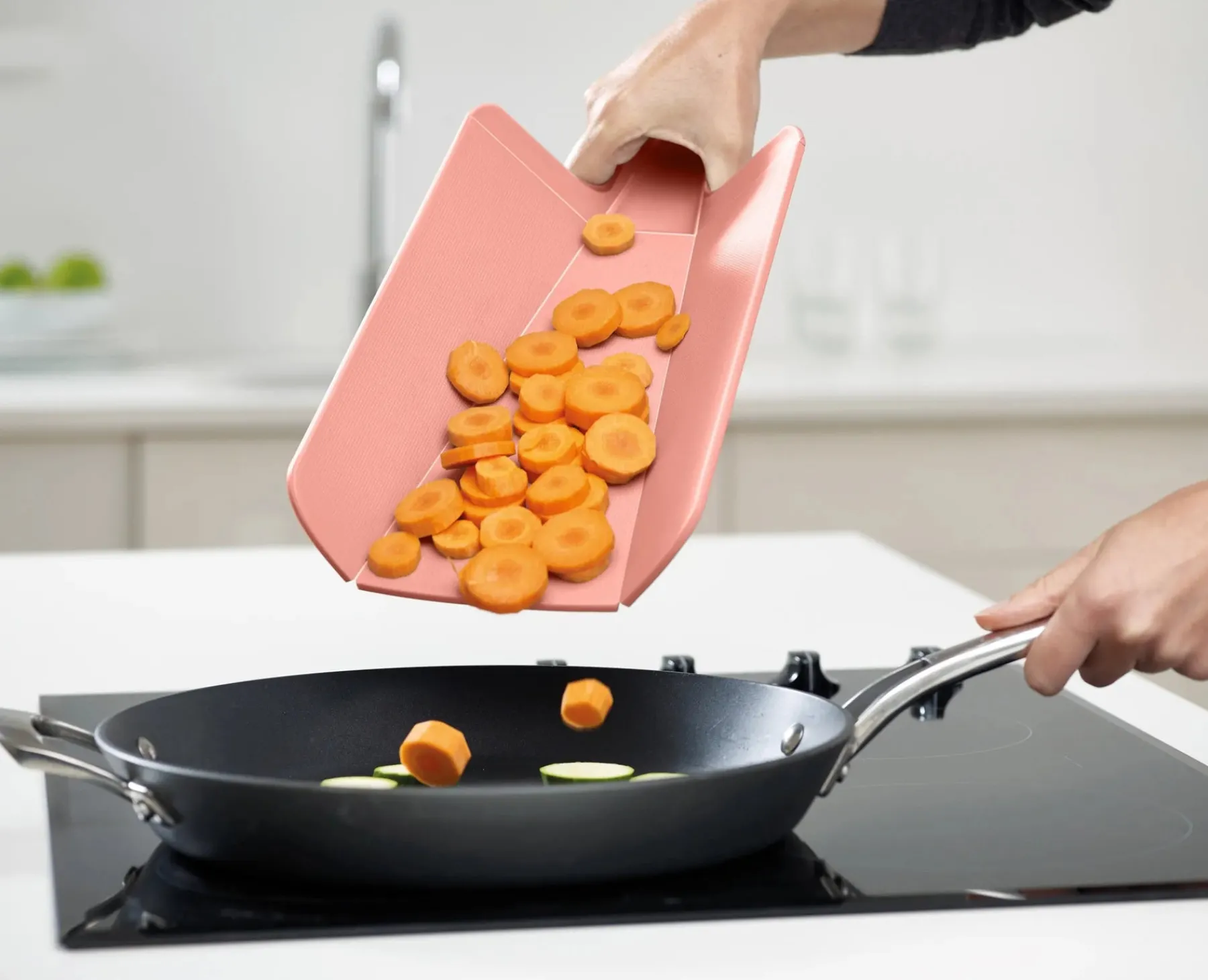 Cutting Boards & Sets-Joseph Joseph Chop2Pot™ Plus Folding Chopping Board Green