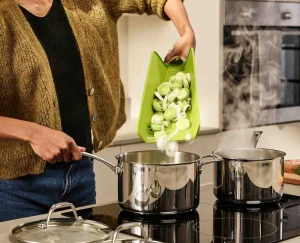 Cutting Boards & Sets-Joseph Joseph Chop2Pot™ Plus Folding Cutting Board Green