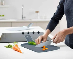 Cutting Boards & Sets-Joseph Joseph Chop2Pot™ Plus 2-piece Cutting Board Set Blue