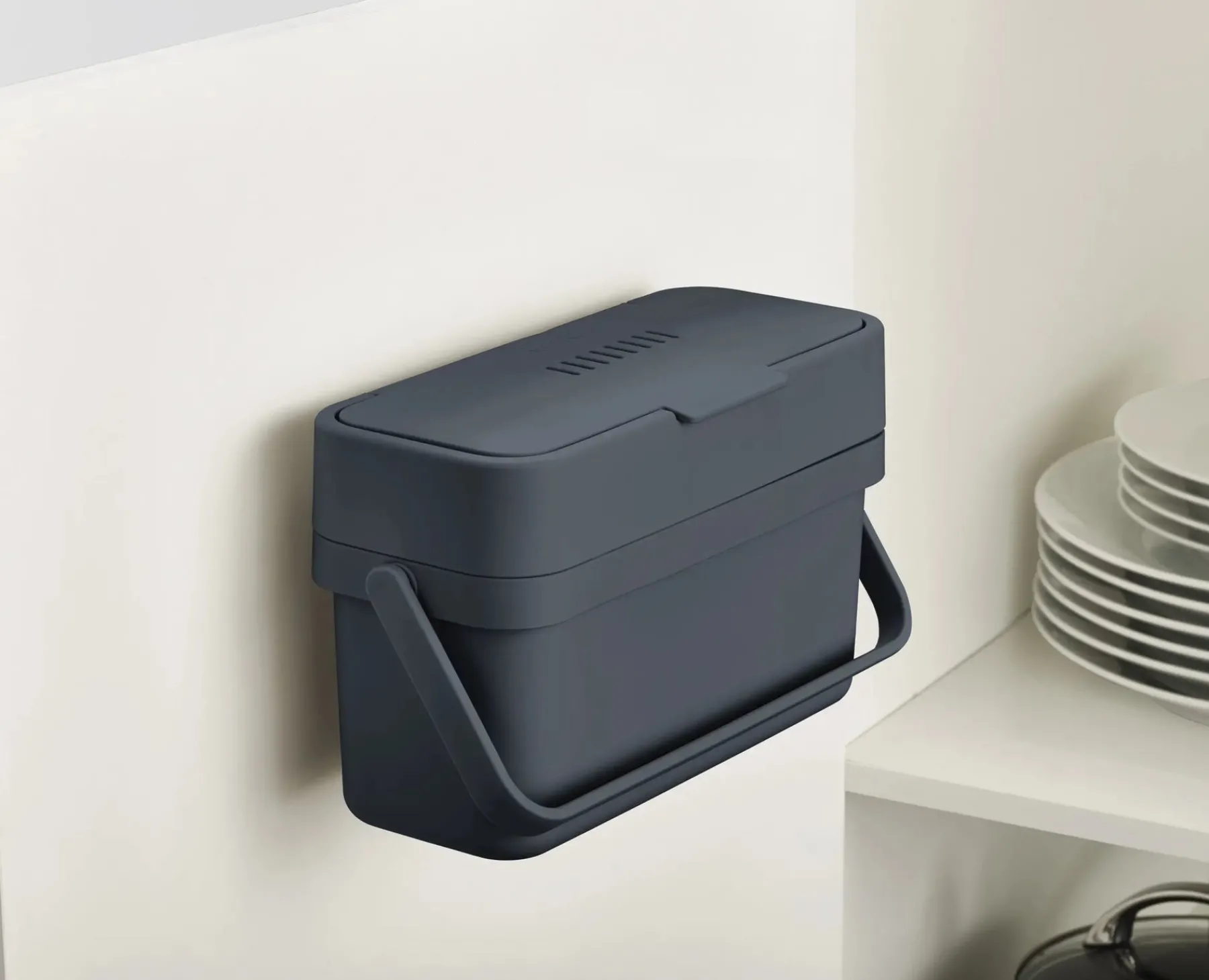 Food Waste Caddies-Joseph Joseph Compo™ 4L Food Waste Caddy Gray