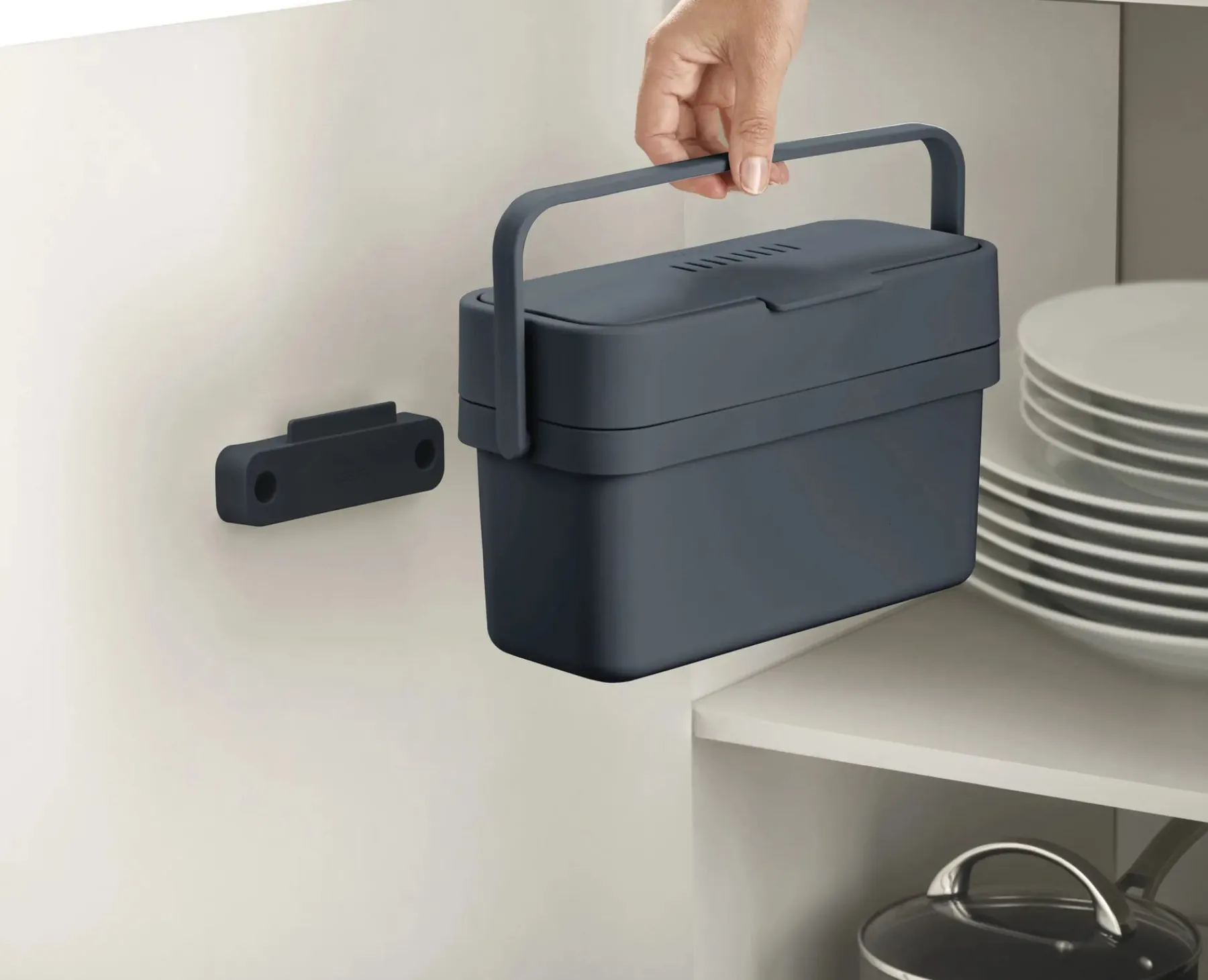 Food Waste Caddies-Joseph Joseph Compo™ 4L Food Waste Caddy Gray