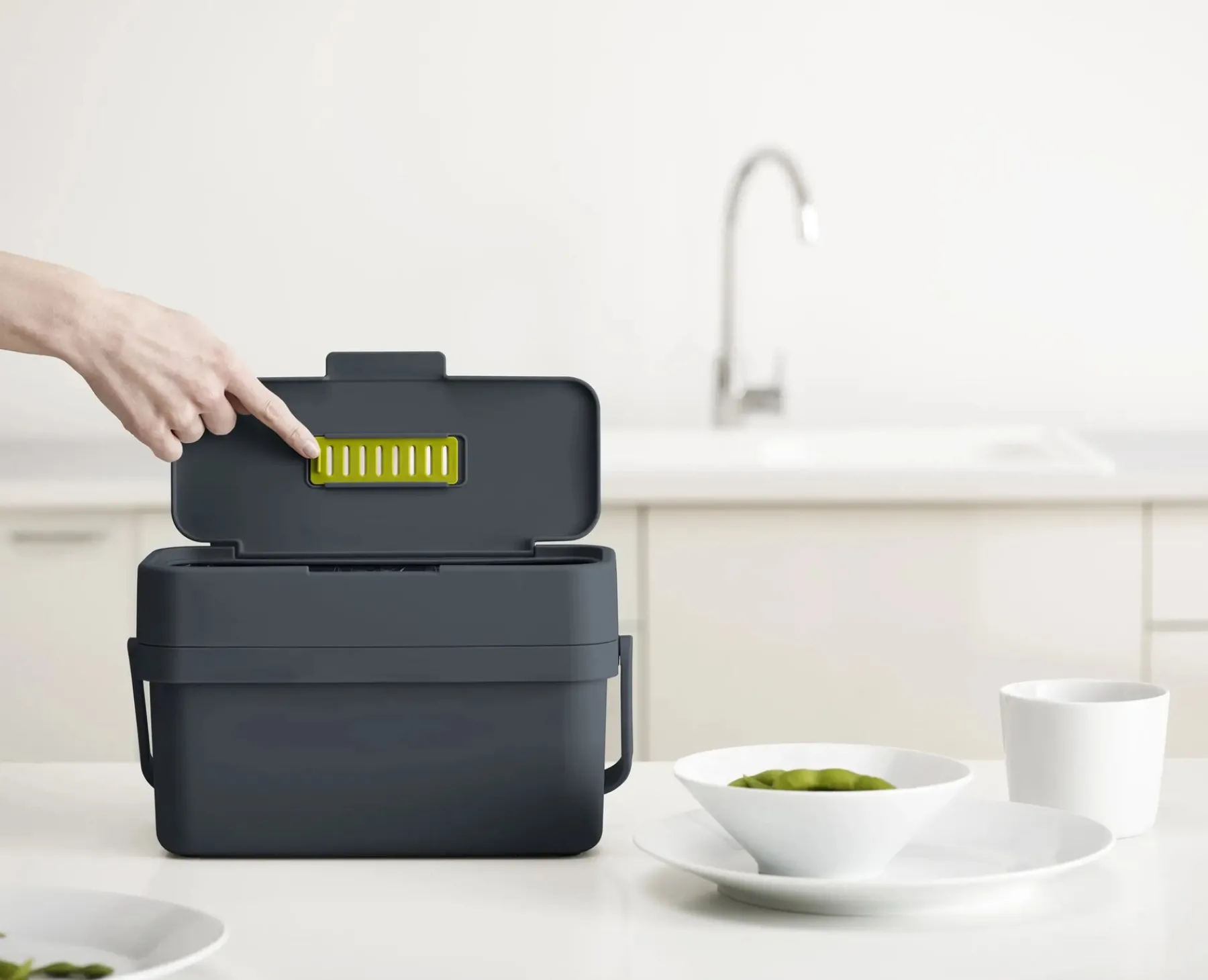 Food Waste Caddies-Joseph Joseph Compo™ 4L Food Waste Caddy Gray