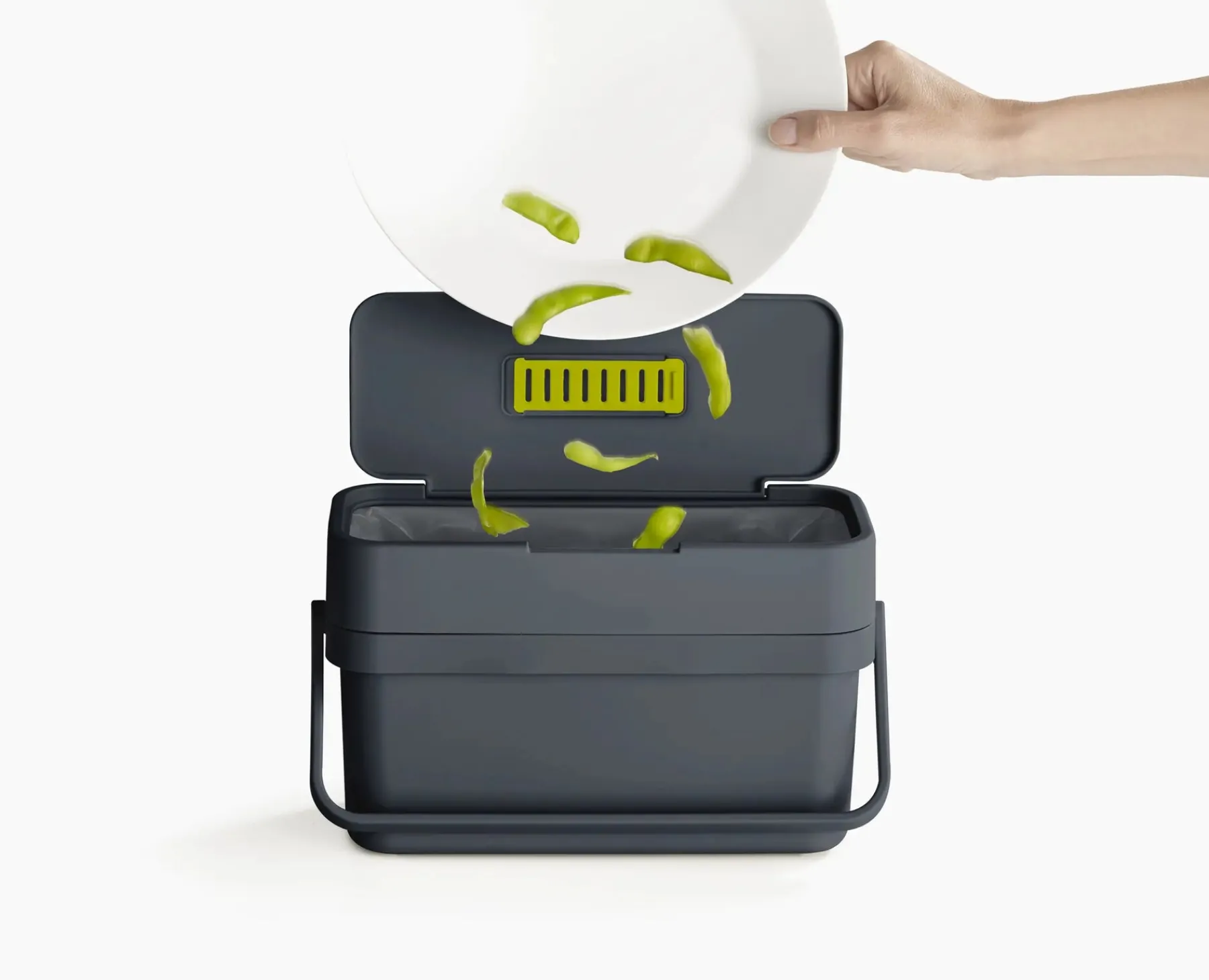 Food Waste Caddies-Joseph Joseph Compo™ 4L Food Waste Caddy Gray
