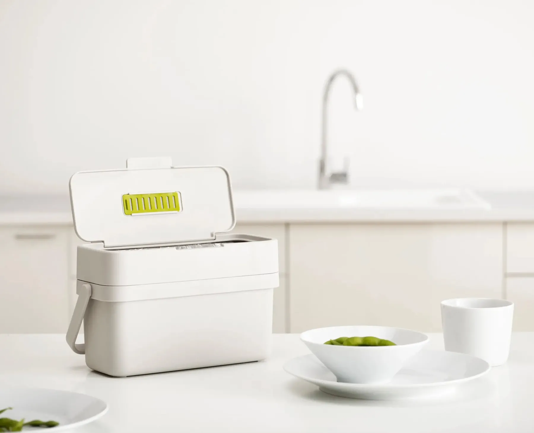 Food Waste Caddies-Joseph Joseph Compo™ 4L Food Waste Caddy Stone