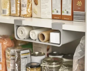 Pantry Organization-Joseph Joseph CupboardStore™ Film, Foil & Bag Organizer Gray