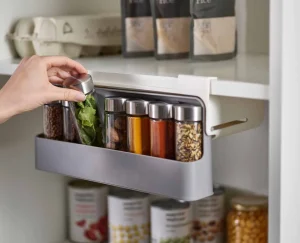 Pantry Organization-Joseph Joseph CupboardStore™ Under-shelf Spice Rack Gray