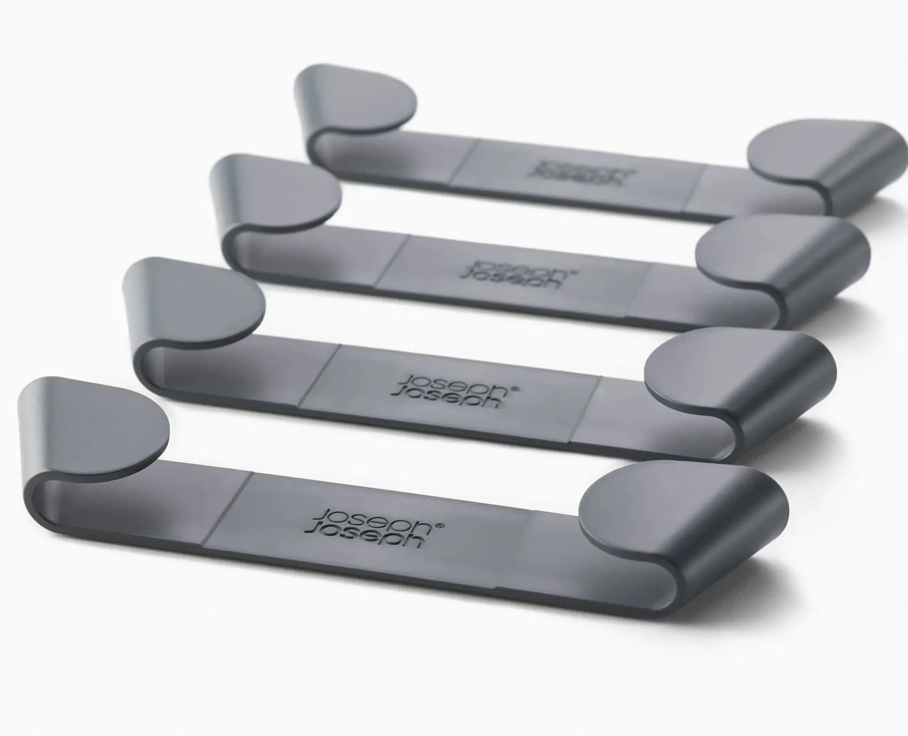 Pantry Organization-Joseph Joseph CupboardStore™ Set of 4 Pan Lid Holders Gray