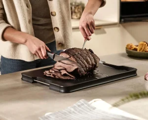Cutting Boards & Sets-Joseph Joseph Cut&Carve™ Plus Multi-function Cutting Board Black