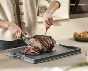 Cutting Boards & Sets-Joseph Joseph Cut&Carve™ Plus Multi-function Cutting Board Blue