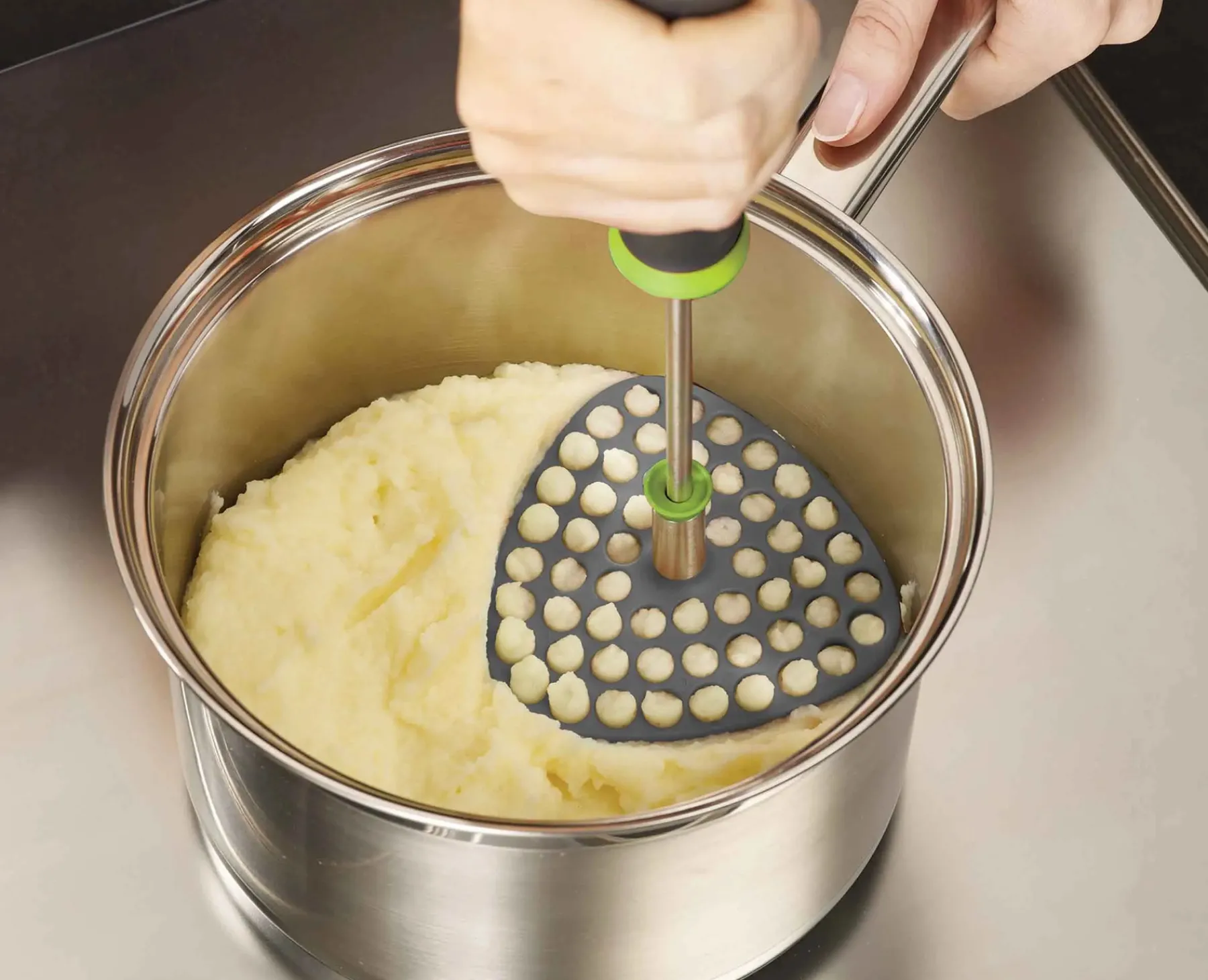 Kitchen Utensils & Gadgets-Joseph Joseph Delta Potato Masher Green
