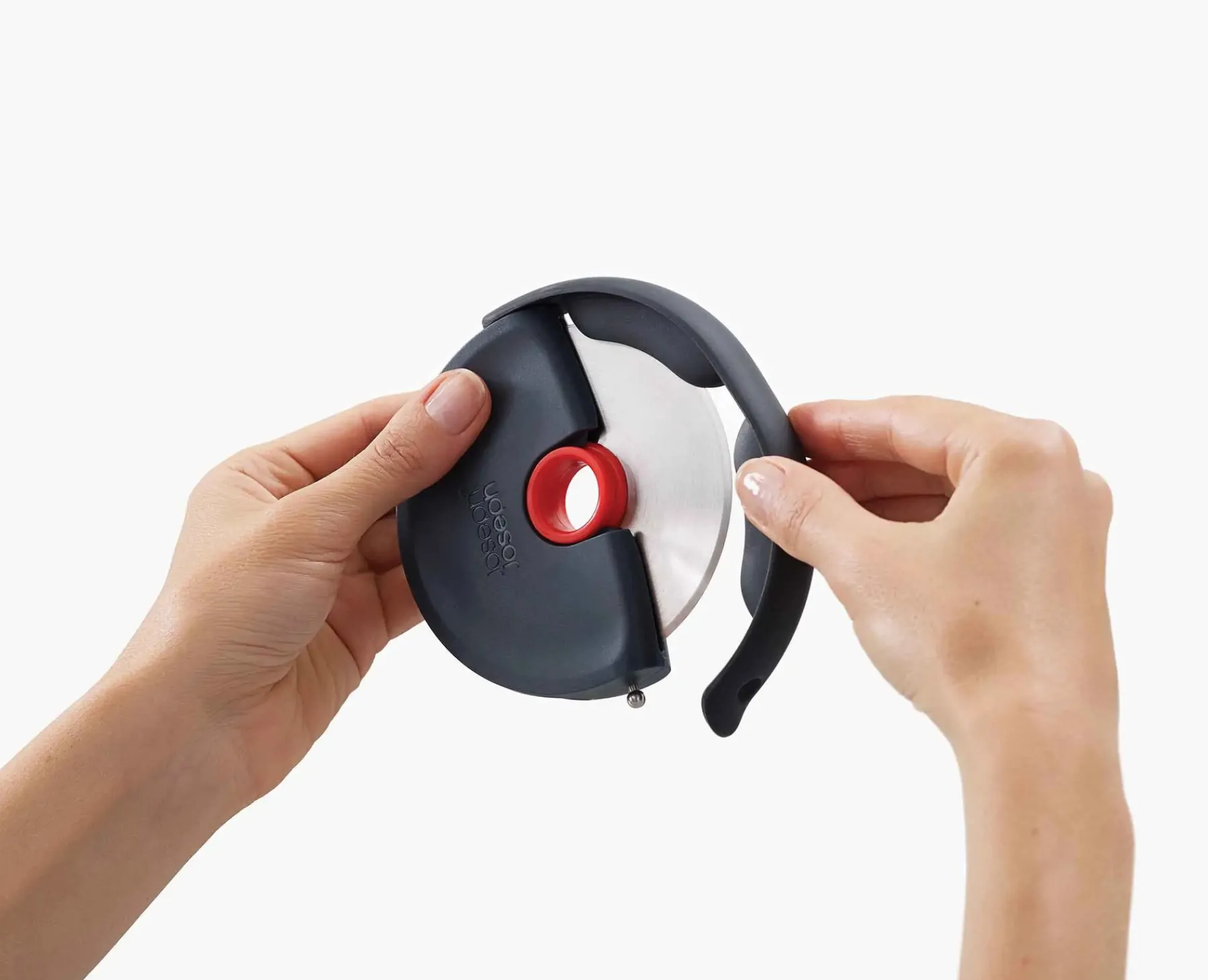 Kitchen Utensils & Gadgets-Joseph Joseph Disc Easy-clean Pizza Cutter Gray