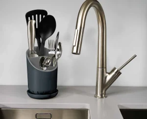 Dish Racks & Drainers-Joseph Joseph Dock™ Cutlery Drainer Gray