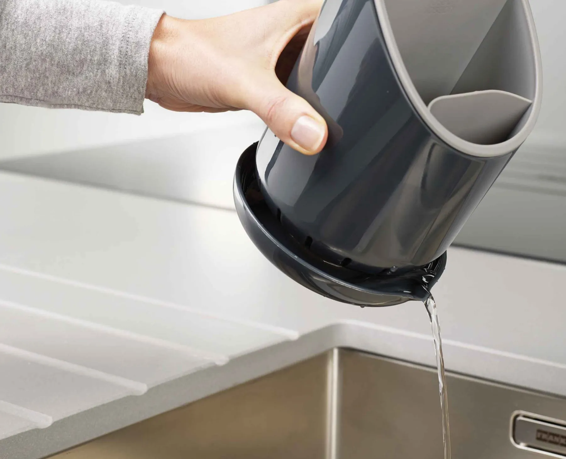 Dish Racks & Drainers-Joseph Joseph Dock™ Cutlery Drainer Gray