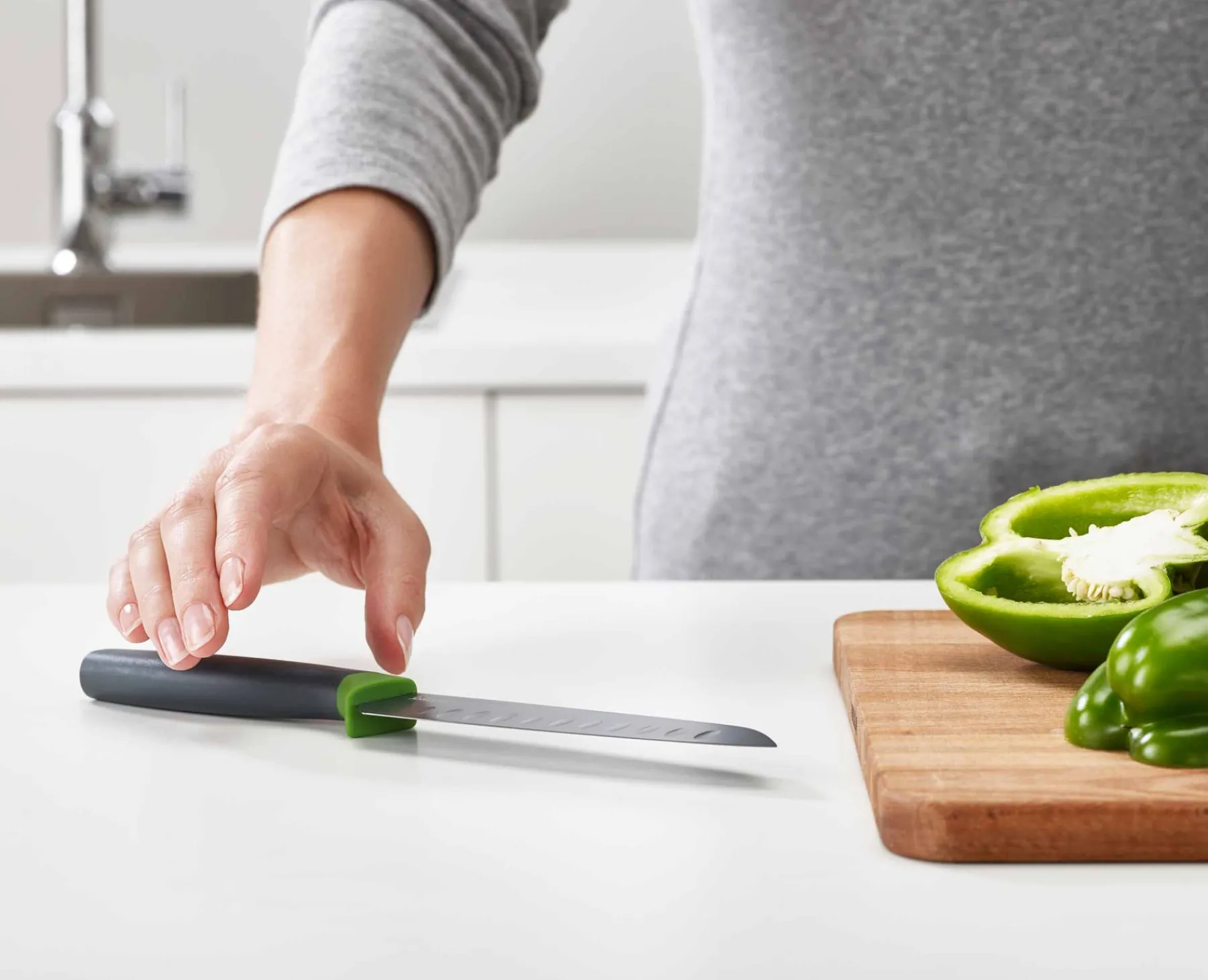 Knives, Knife Sets & Scissors-Joseph Joseph DoorStore™ 4-piece Kitchen Knives Set Opal