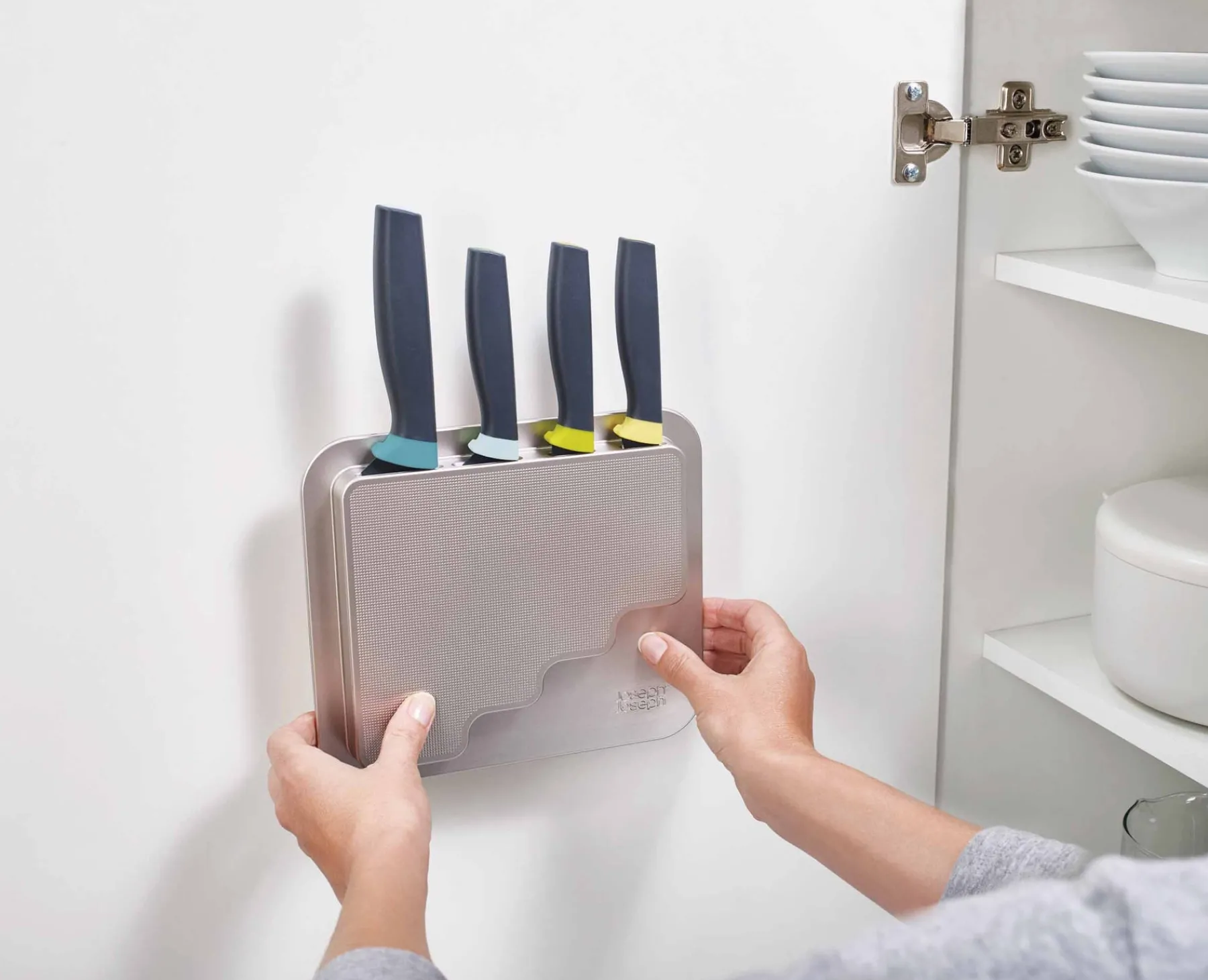 Knives, Knife Sets & Scissors-Joseph Joseph DoorStore™ 4-piece Kitchen Knives Set Opal