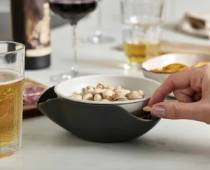 Kitchen Utensils & Gadgets-Joseph Joseph Double-Dish™ Serving Bowl Gray