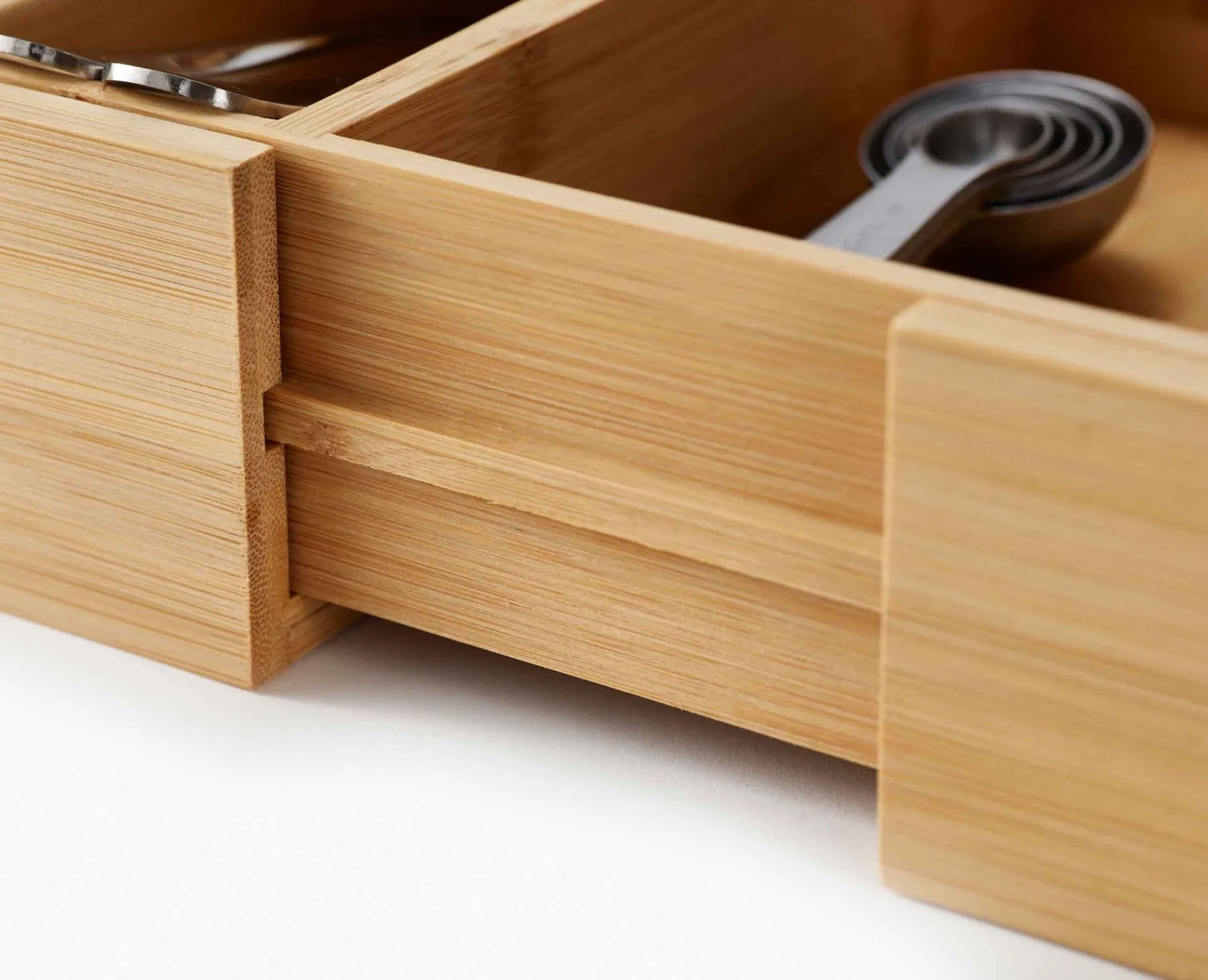 Kitchen Drawer Organizers-Joseph Joseph DrawerStore™ Expanding Cutlery, Utensil & Gadgets Organizer Bamboo