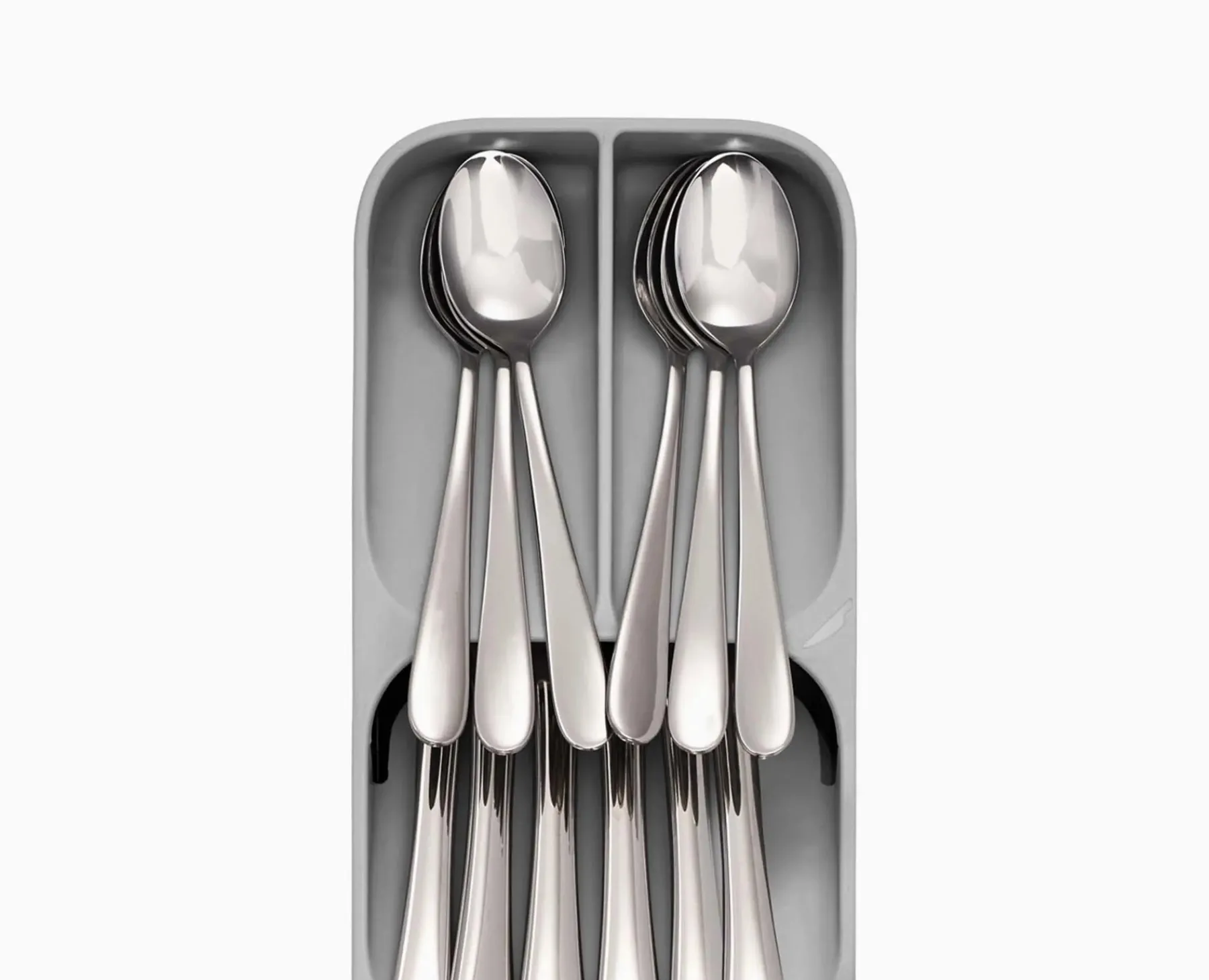 Kitchen Drawer Organizers-Joseph Joseph DrawerStore™ Compact Cutlery Organizer Gray