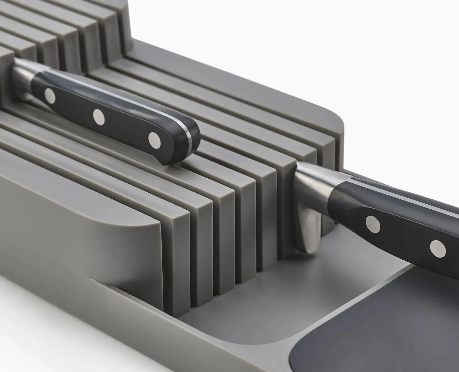 Kitchen Drawer Organizers-Joseph Joseph DrawerStore™ Compact Knife Organizer Gray