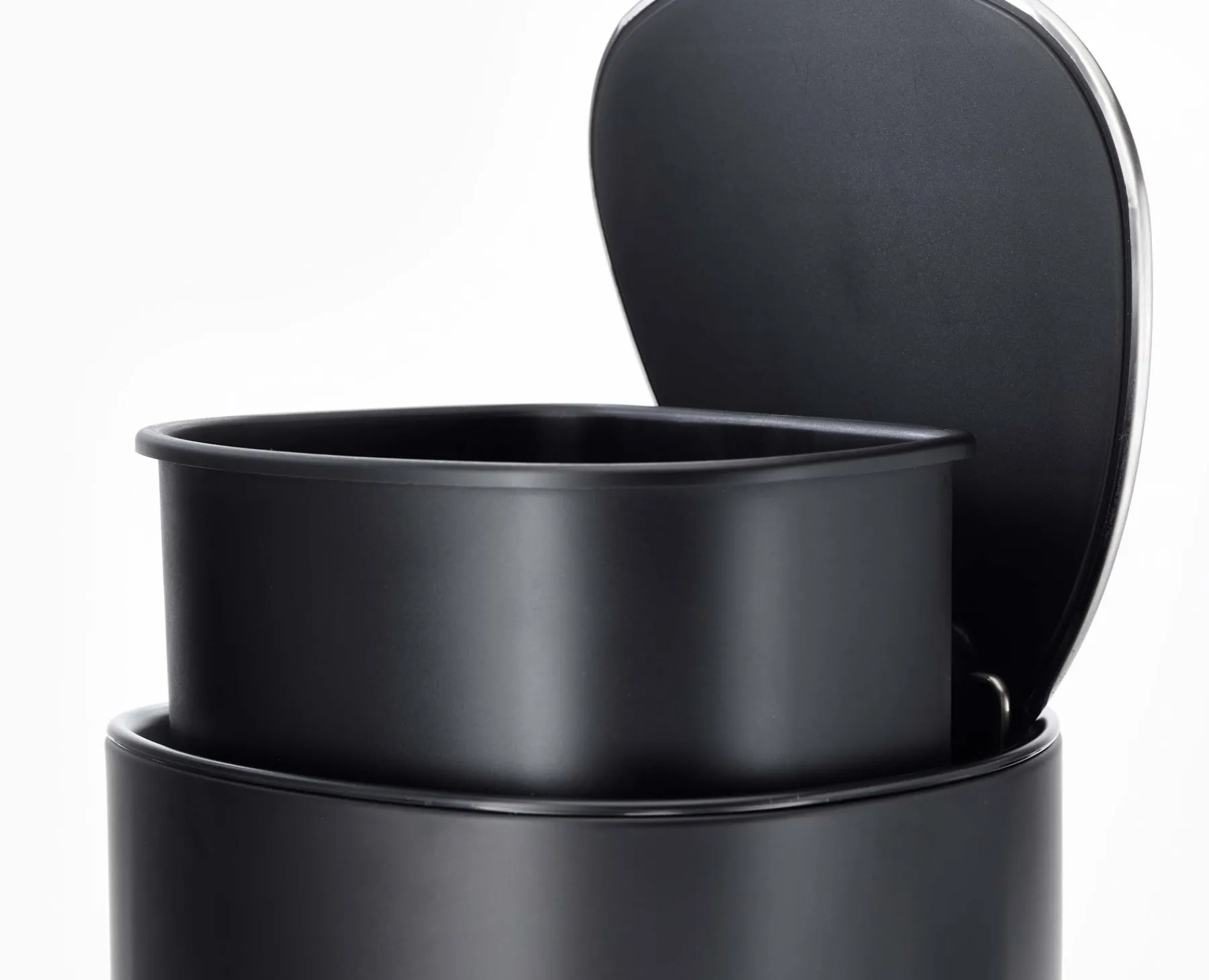 Bathroom Trash Cans | Bathroom Trash Cans-Joseph Joseph EasyStore™ 5L Matt Pedal Trash Can Black