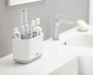 Toothbrush Holders-Joseph Joseph EasyStore™ Large Toothbrush Holder Light gray