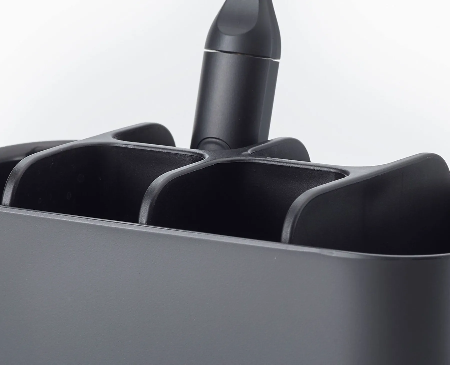 Toothbrush Holders-Joseph Joseph EasyStore™ Large Matt Toothbrush Holder Black