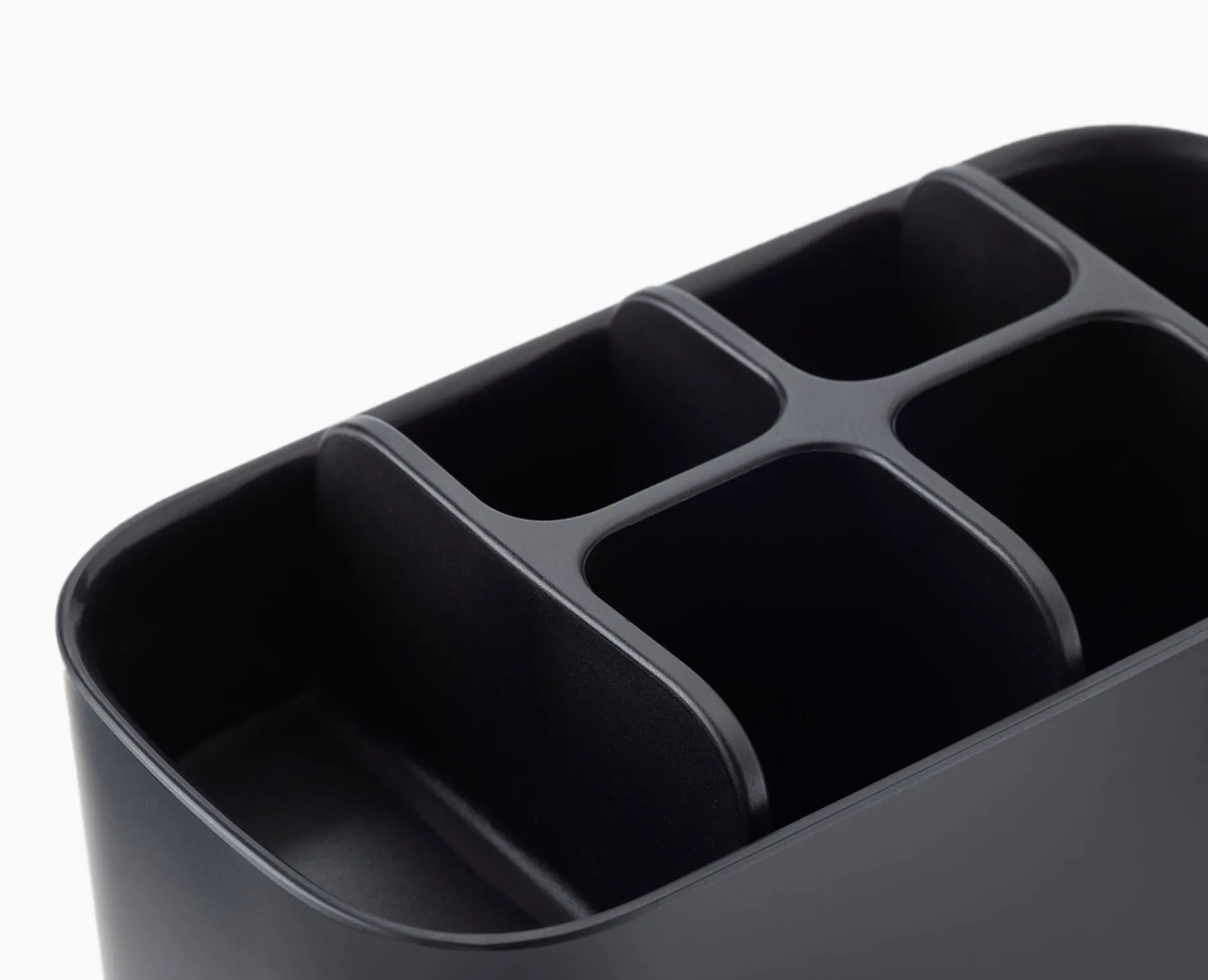 Toothbrush Holders-Joseph Joseph EasyStore™ Large Matt Toothbrush Holder Black