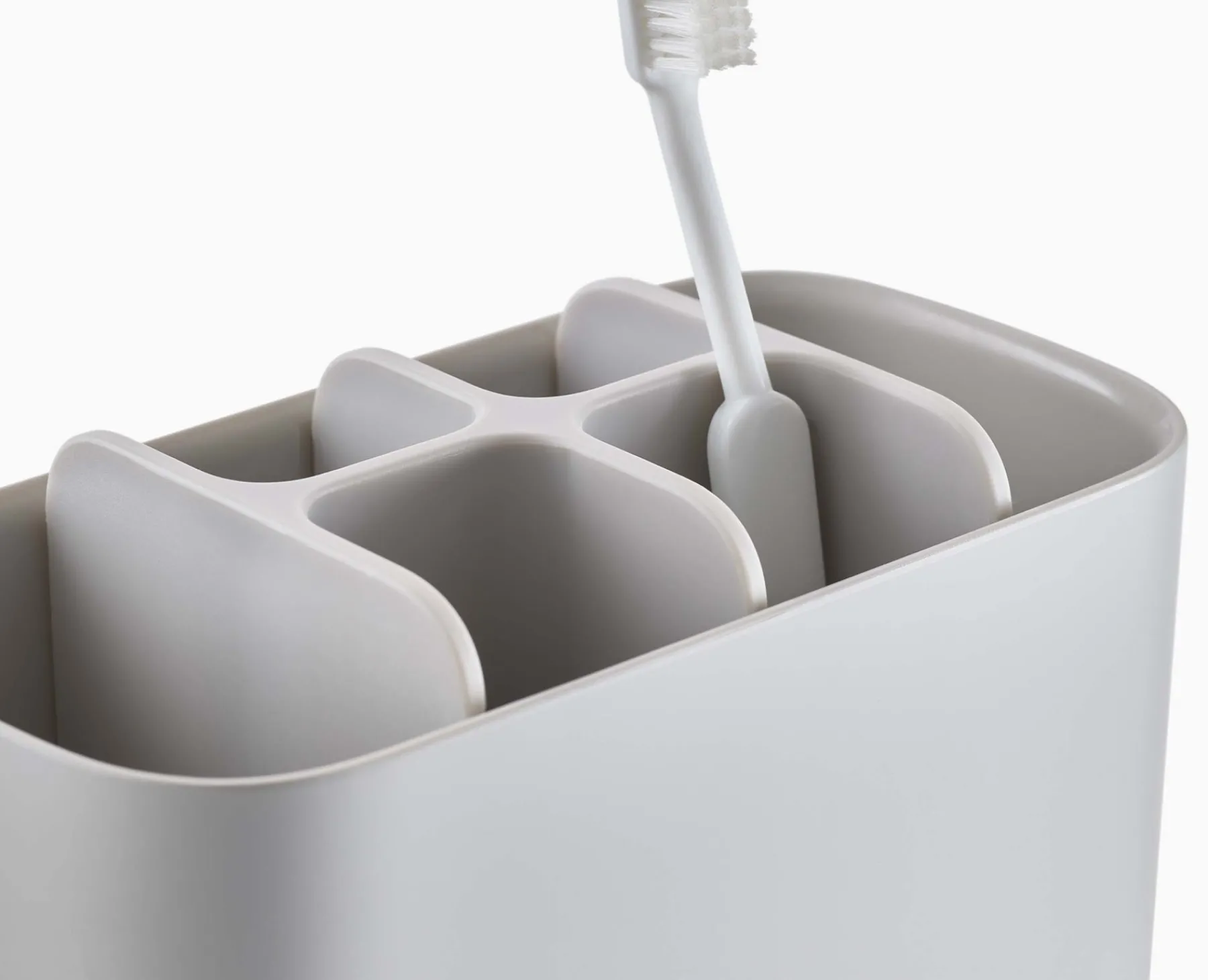 Toothbrush Holders-Joseph Joseph EasyStore™ Large Matt Toothbrush Holder Ecru