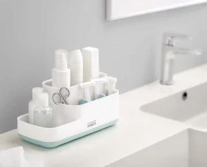 Bathroom Storage Containers-Joseph Joseph EasyStore™ Bathroom Storage Caddy Light blue