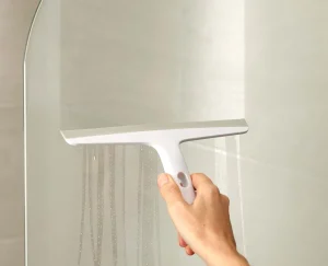 Shower Shelves & Squeegees-Joseph Joseph EasyStore™ Shower Squeegee with Storage Hook Light gray