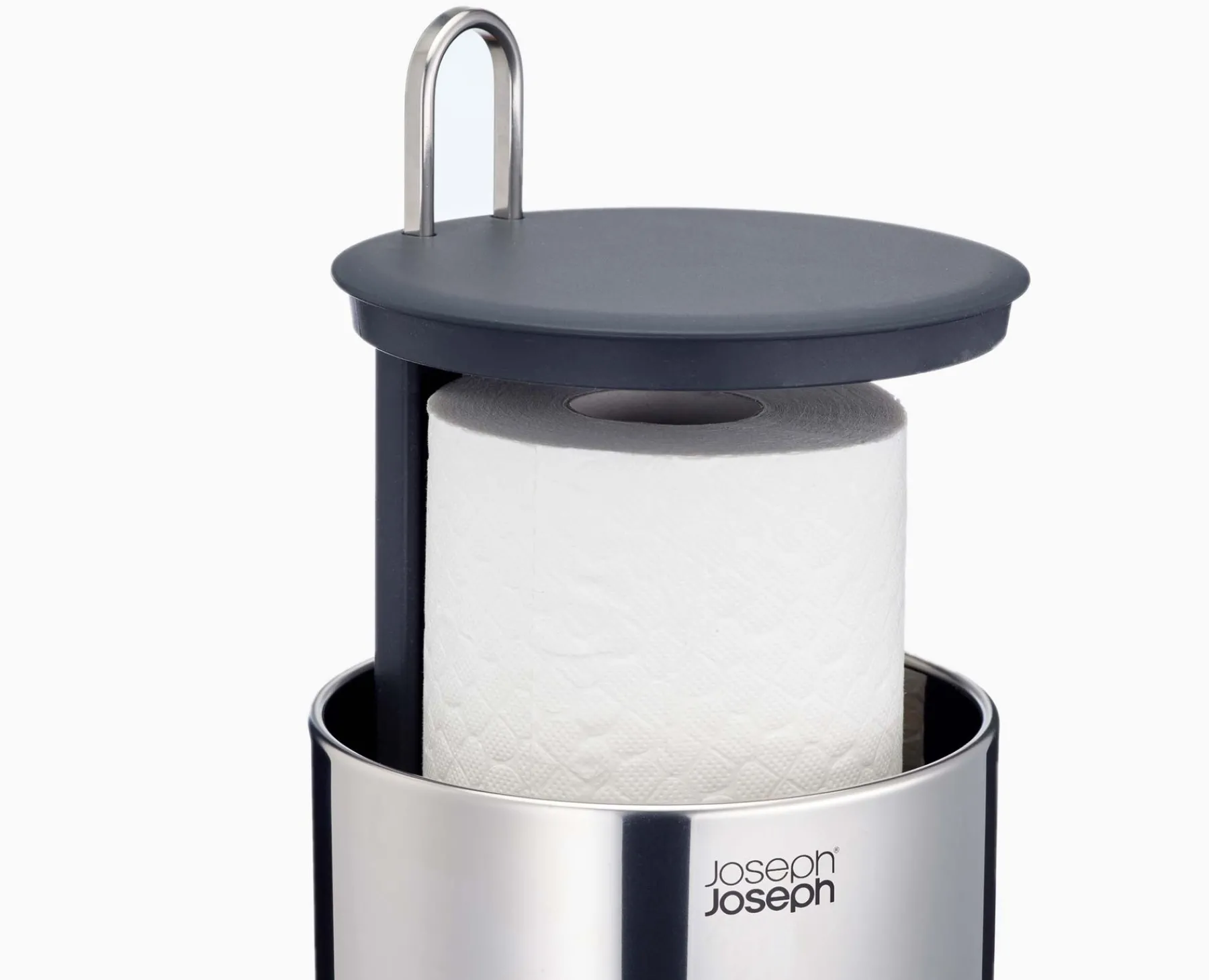 Toilet Paper Holders & Toilet Brushes-Joseph Joseph Easystore™ Luxe Concealed Toilet Paper Holder Stainless-steel