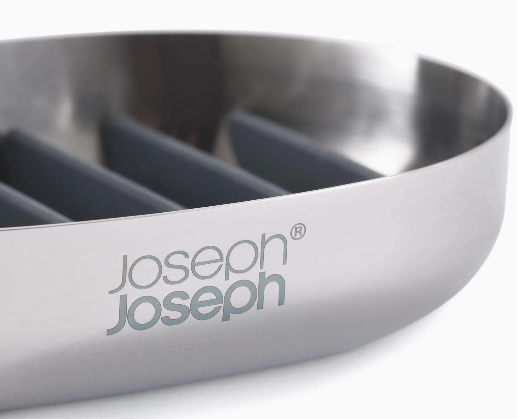 Soap Dishes & Dispensers-Joseph Joseph EasyStore™ Luxe Soap Dish Stainless-steel
