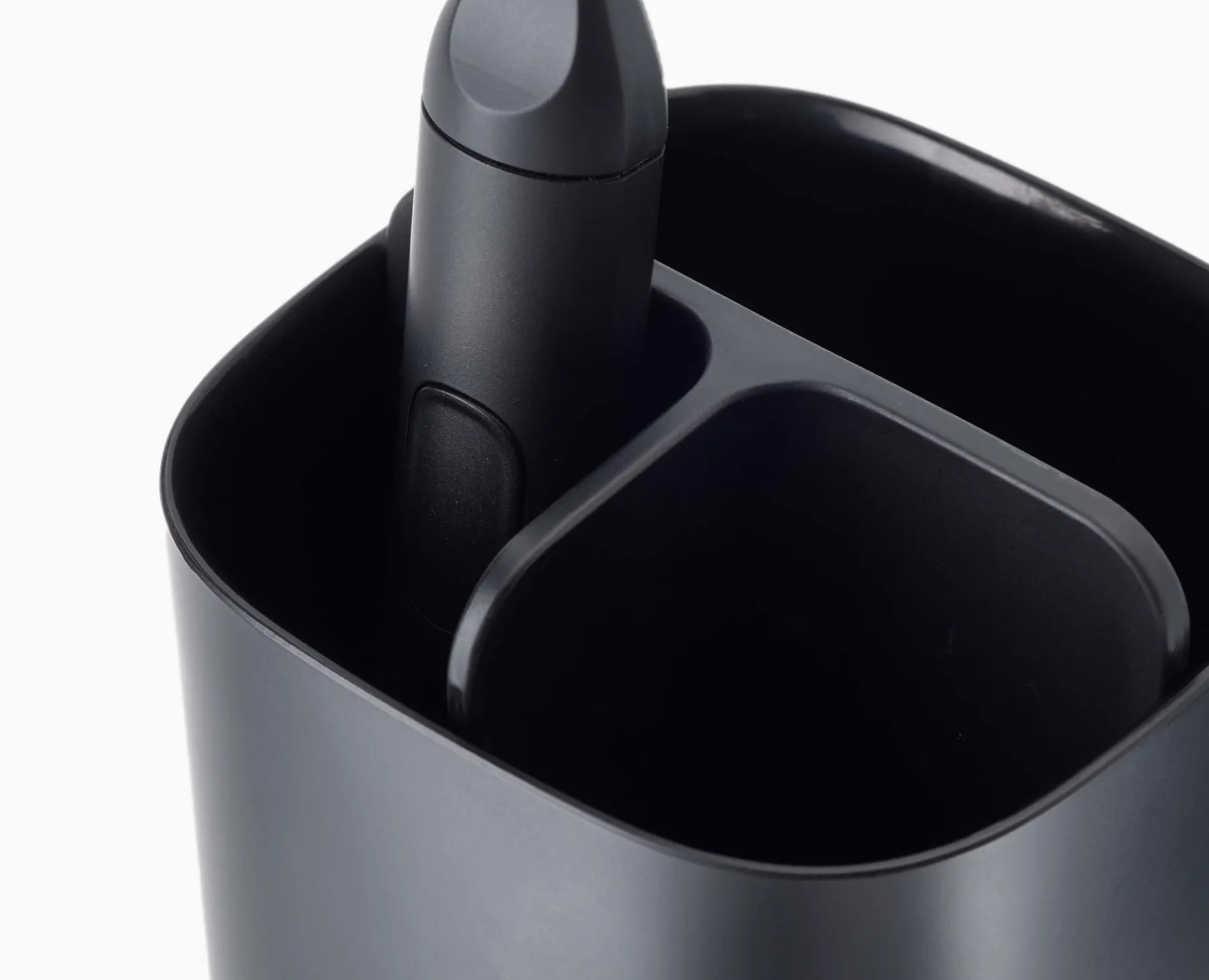 Toothbrush Holders-Joseph Joseph EasyStore™ Matt Toothbrush Holder Black