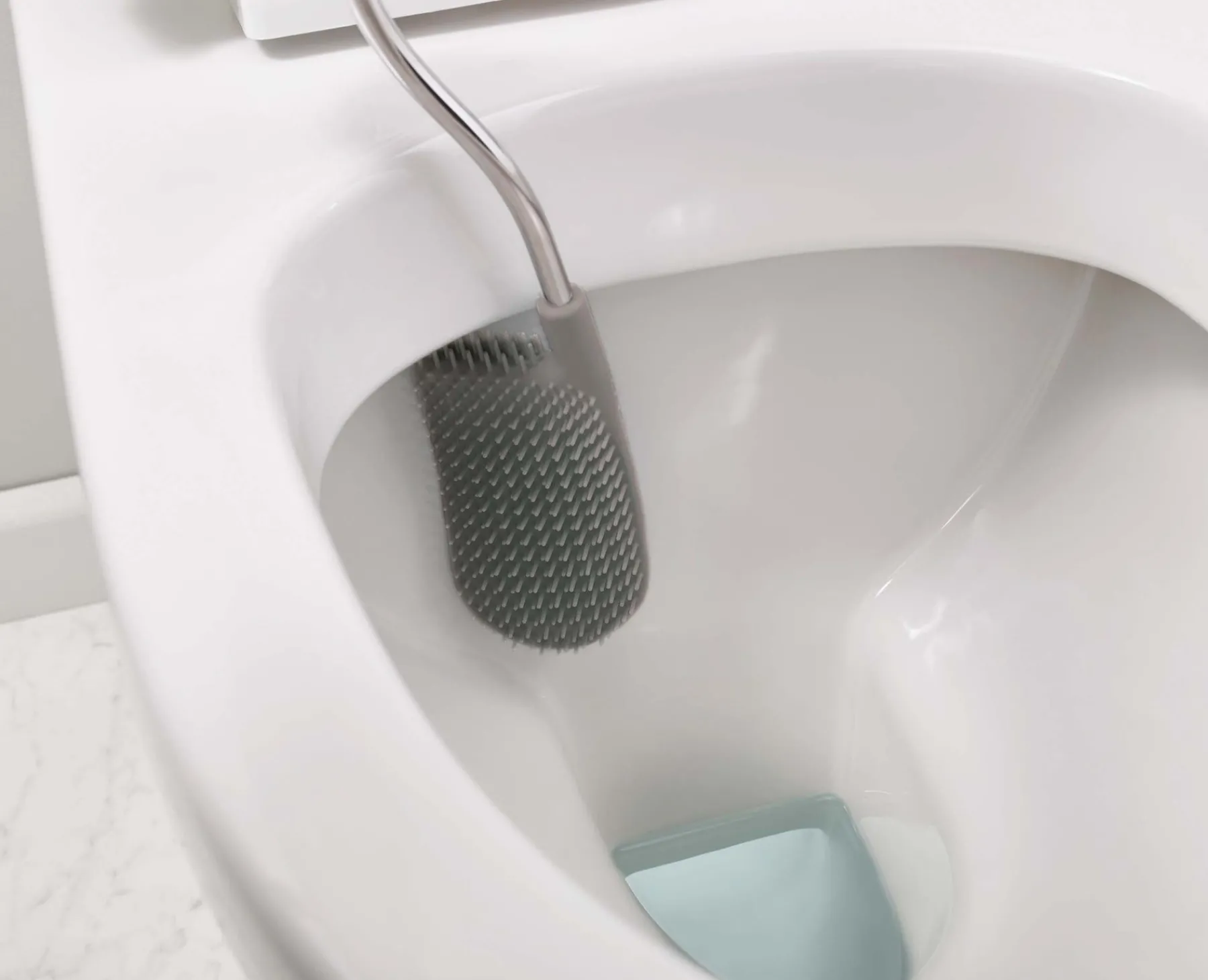 Toilet Paper Holders & Toilet Brushes-Joseph Joseph EasyStore™ Plus Toilet Roll Holder with Toilet Brush Stainless-steel