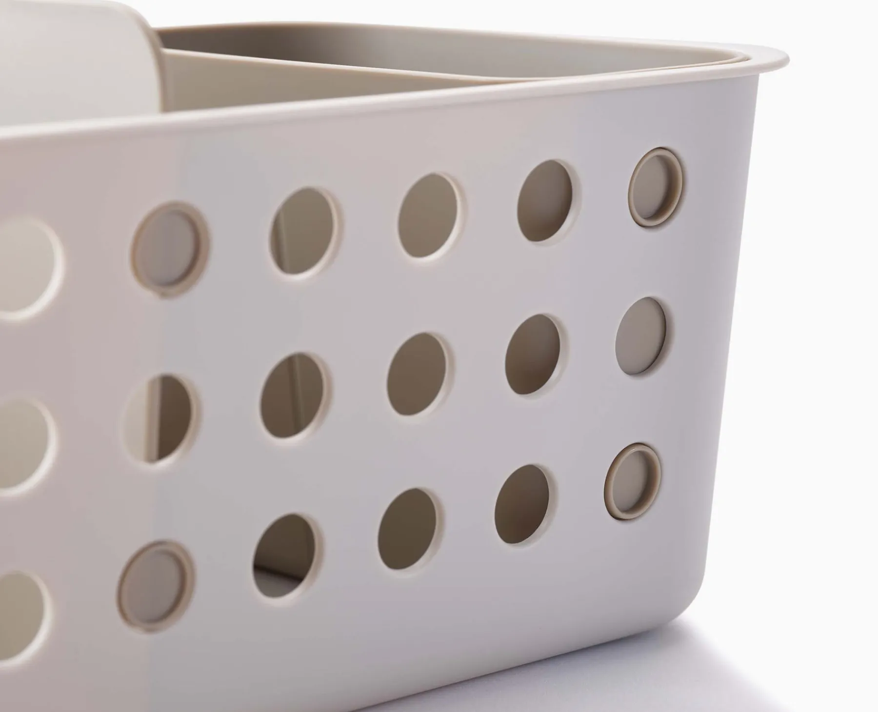 Bathroom Storage Containers-Joseph Joseph EasyStore™ Slimline Bathroom Storage Basket Ecru