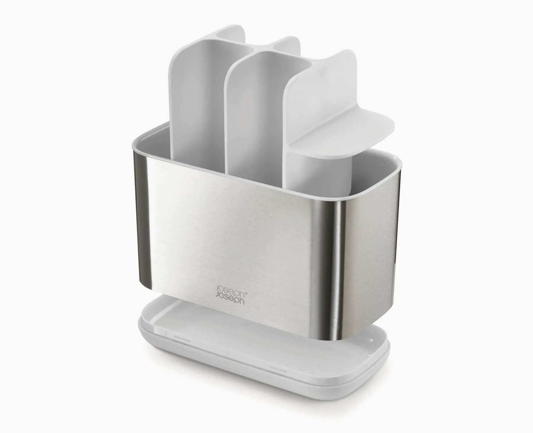 Toothbrush Holders-Joseph Joseph EasyStore™ Large Toothbrush Holder Stainless-steel