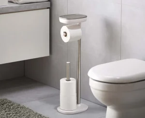 Toilet Paper Holders & Toilet Brushes-Joseph Joseph EasyStore™ Toilet Roll Holder Stainless-steel