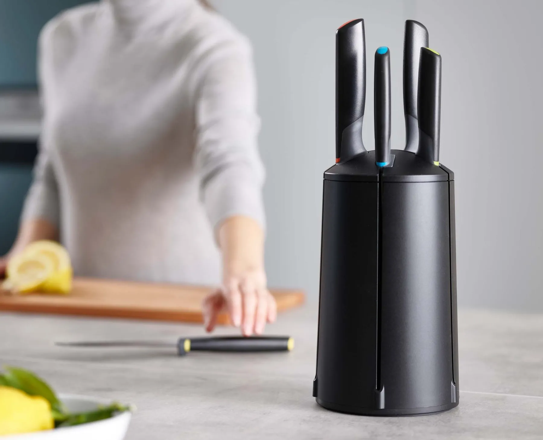 Knives, Knife Sets & Scissors-Joseph Joseph Elevate™ Carousel 5-piece Knives Set Multicolour