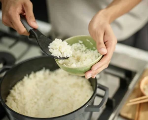 Kitchen Utensils & Gadgets-Joseph Joseph Elevate™ Fusion Rice Spoon Black