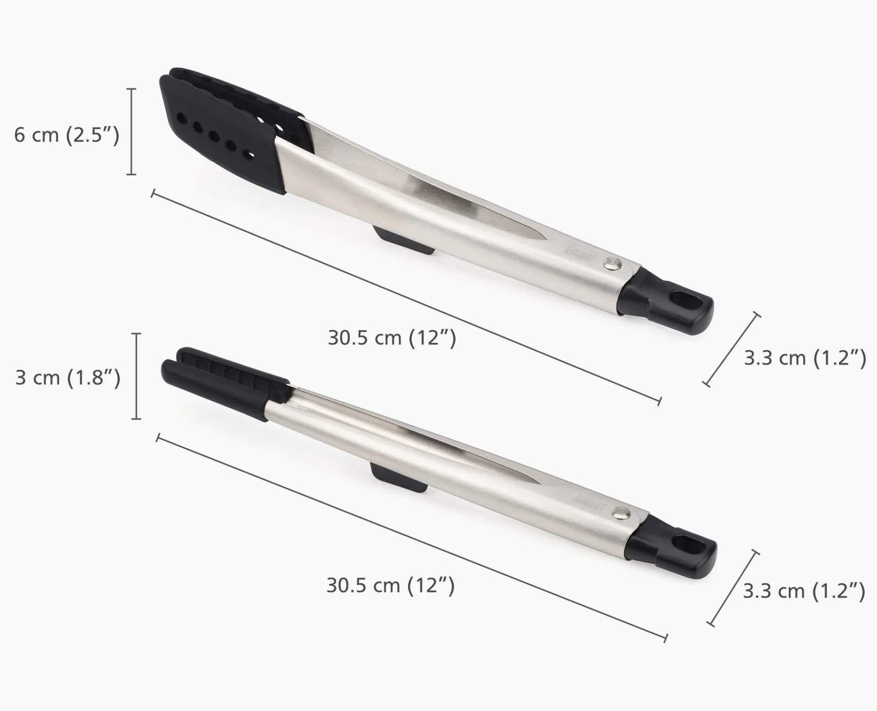 Kitchen Utensils & Gadgets-Joseph Joseph Elevate™ Fusion 2-piece Tong Set Stainless-Steel