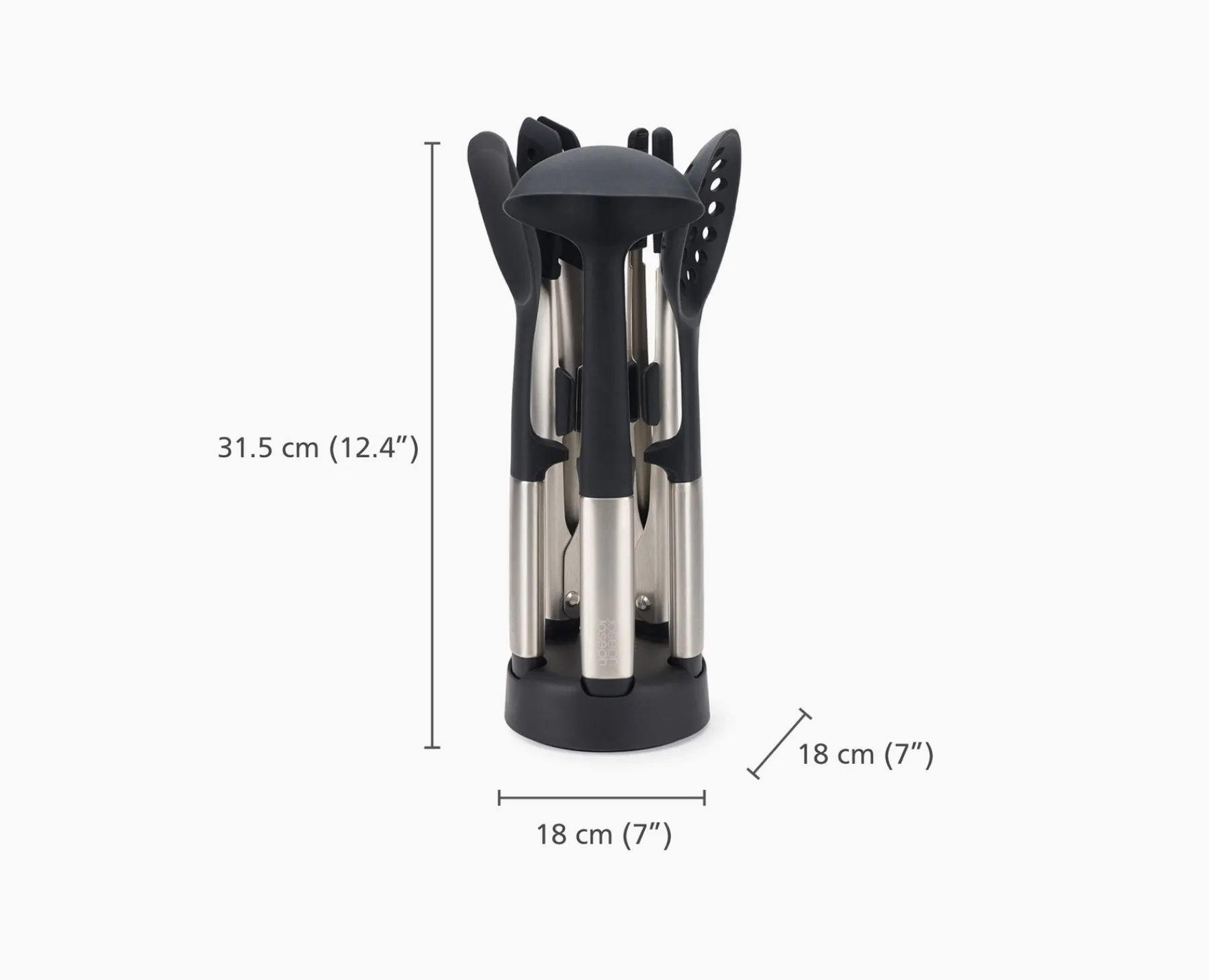 Kitchen Utensils & Gadgets-Joseph Joseph Elevate™ Fusion 5-piece Utensil Set with Compact Stand Stainless-Steel