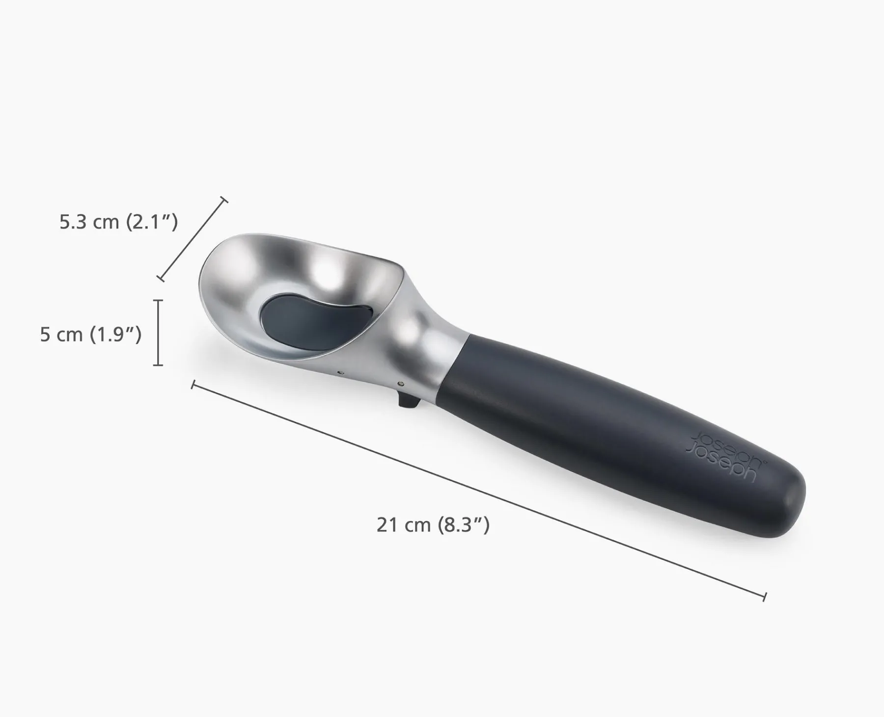 Kitchen Utensils & Gadgets-Joseph Joseph Elevate™ Ice-cream Scoop Gray